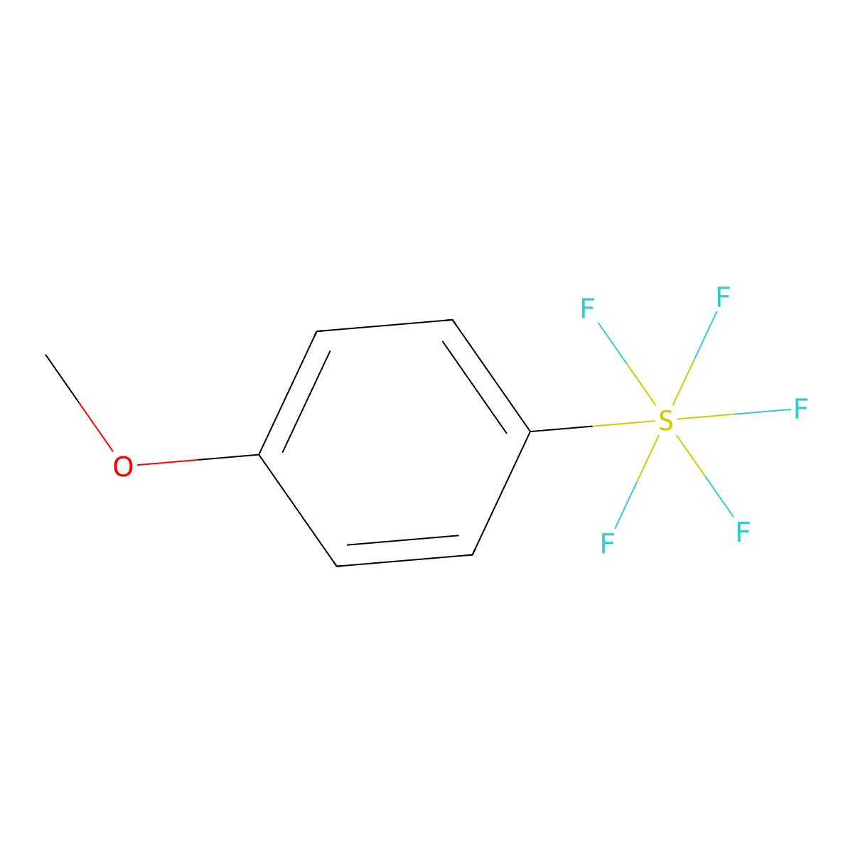 1-Methoxy-4-(pentafluoro-lambda~6~-sulfanyl)benzene molecular structure, CAS 852469-75-1