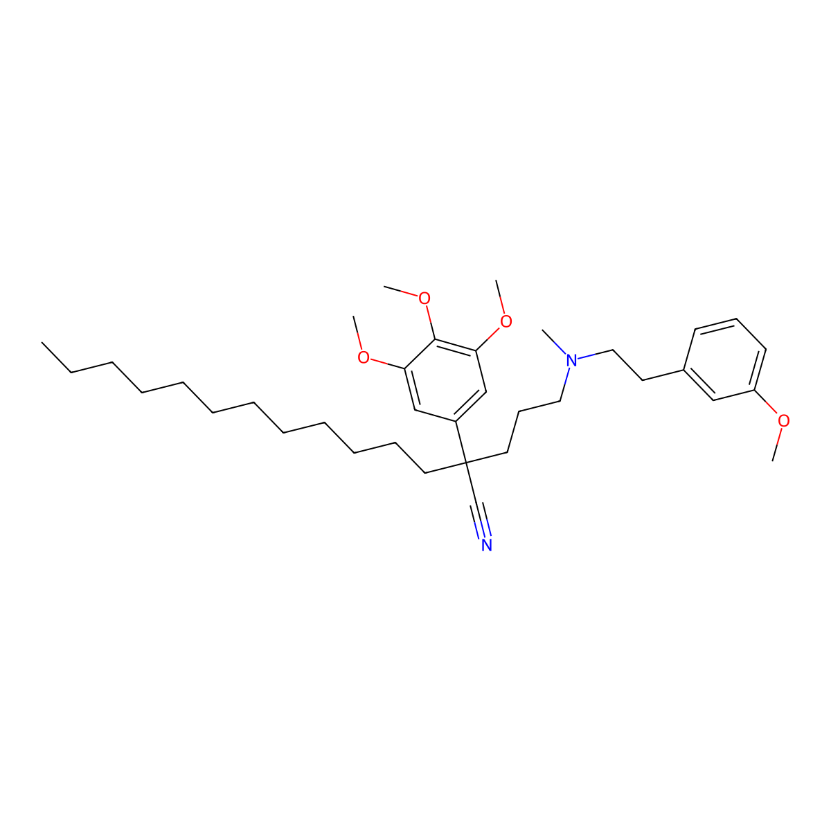 Dagapamil molecular structure, CAS 85247-76-3