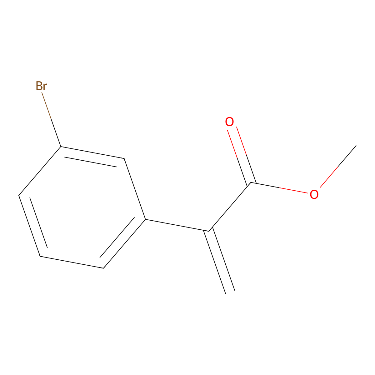 Methyl 2-(3-bromophenyl)acrylate molecular structure, CAS 852470-84-9