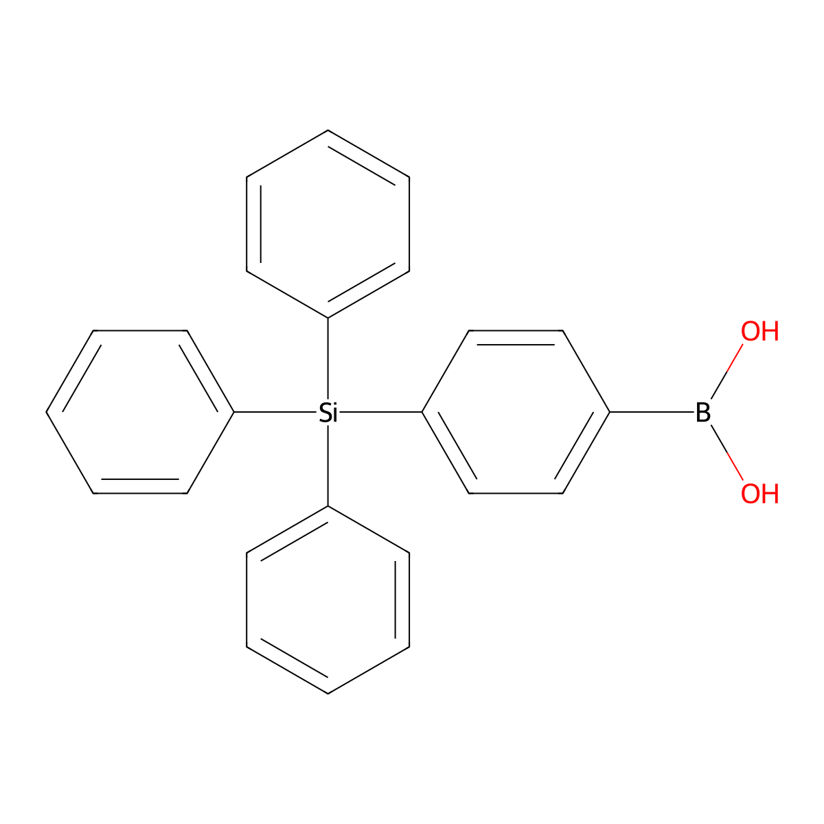 (4-(Triphenylsilyl)phenyl)boronic acid molecular structure, CAS 852475-03-7