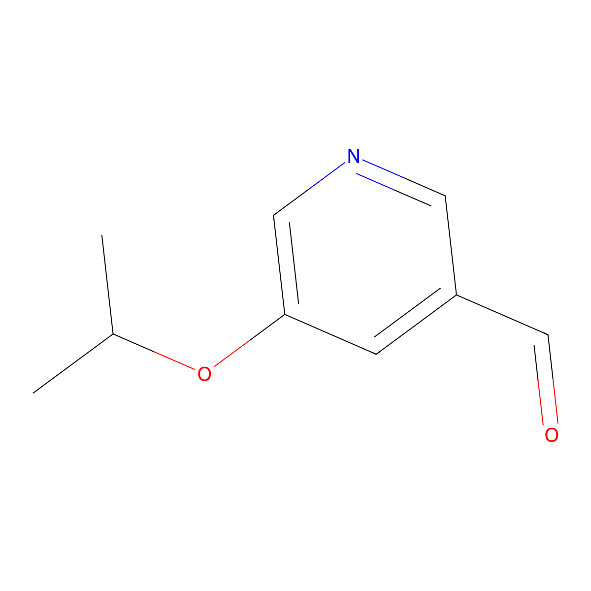 5-Isopropoxypyridine-3-carboxaldehyde molecular structure, CAS 852476-59-6