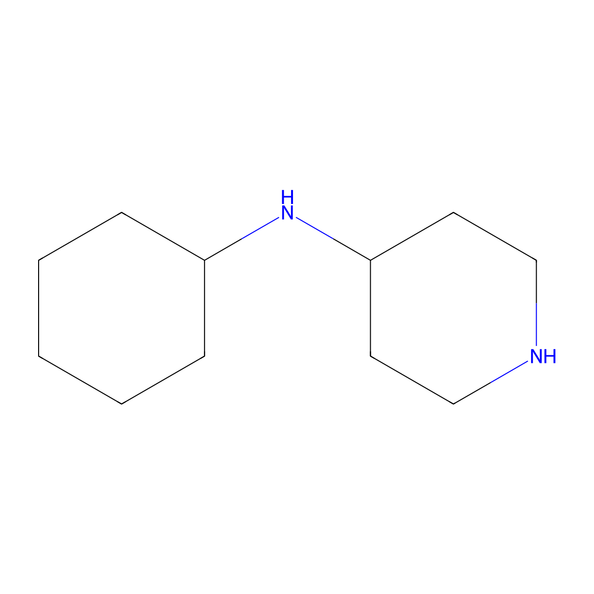 N-cyclohexylpiperidin-4-amine molecular structure, CAS 852486-61-4