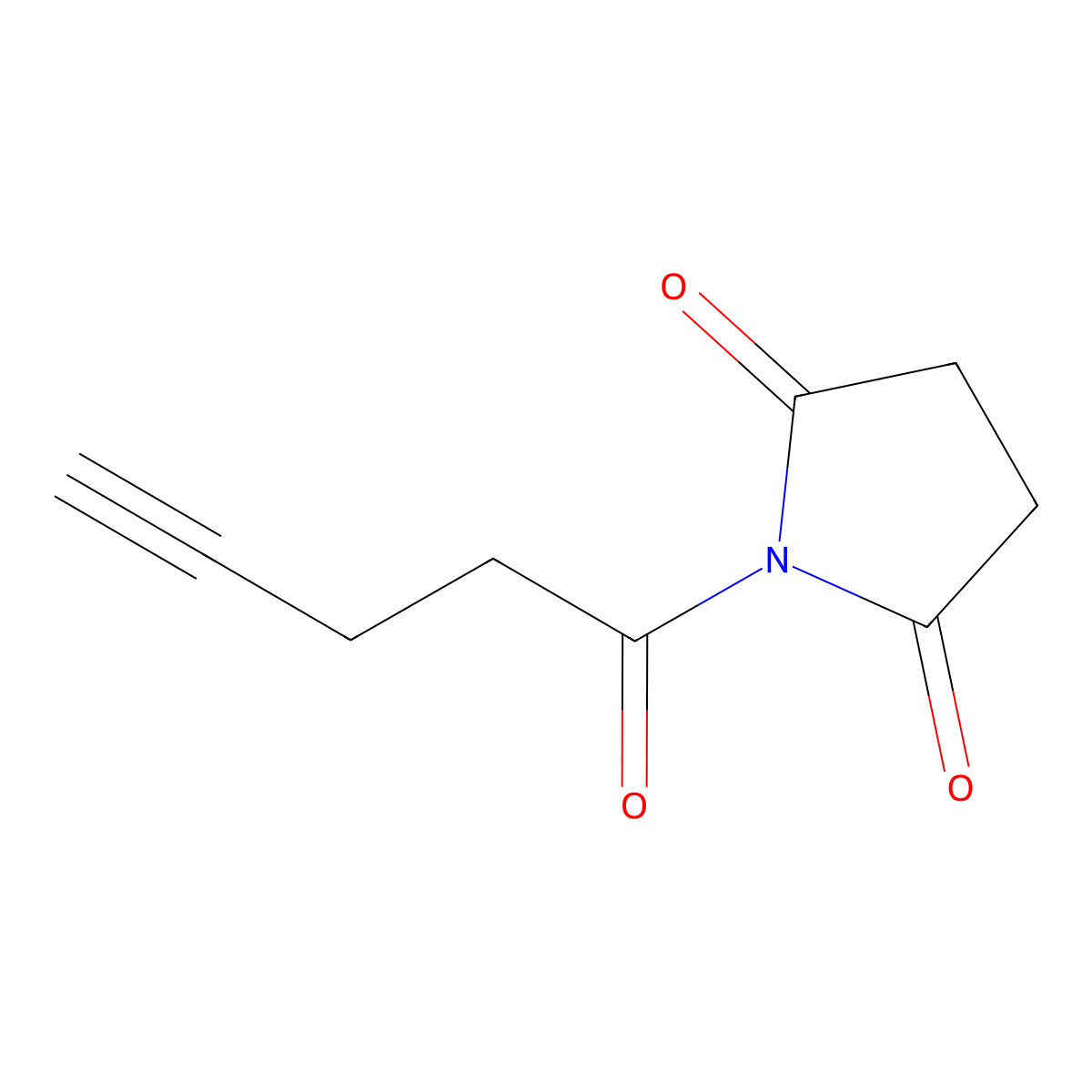 2,5-Pyrrolidinedione, 1-(1-oxo-4-pentyn-1-yl)- molecular structure, CAS 852511-66-1