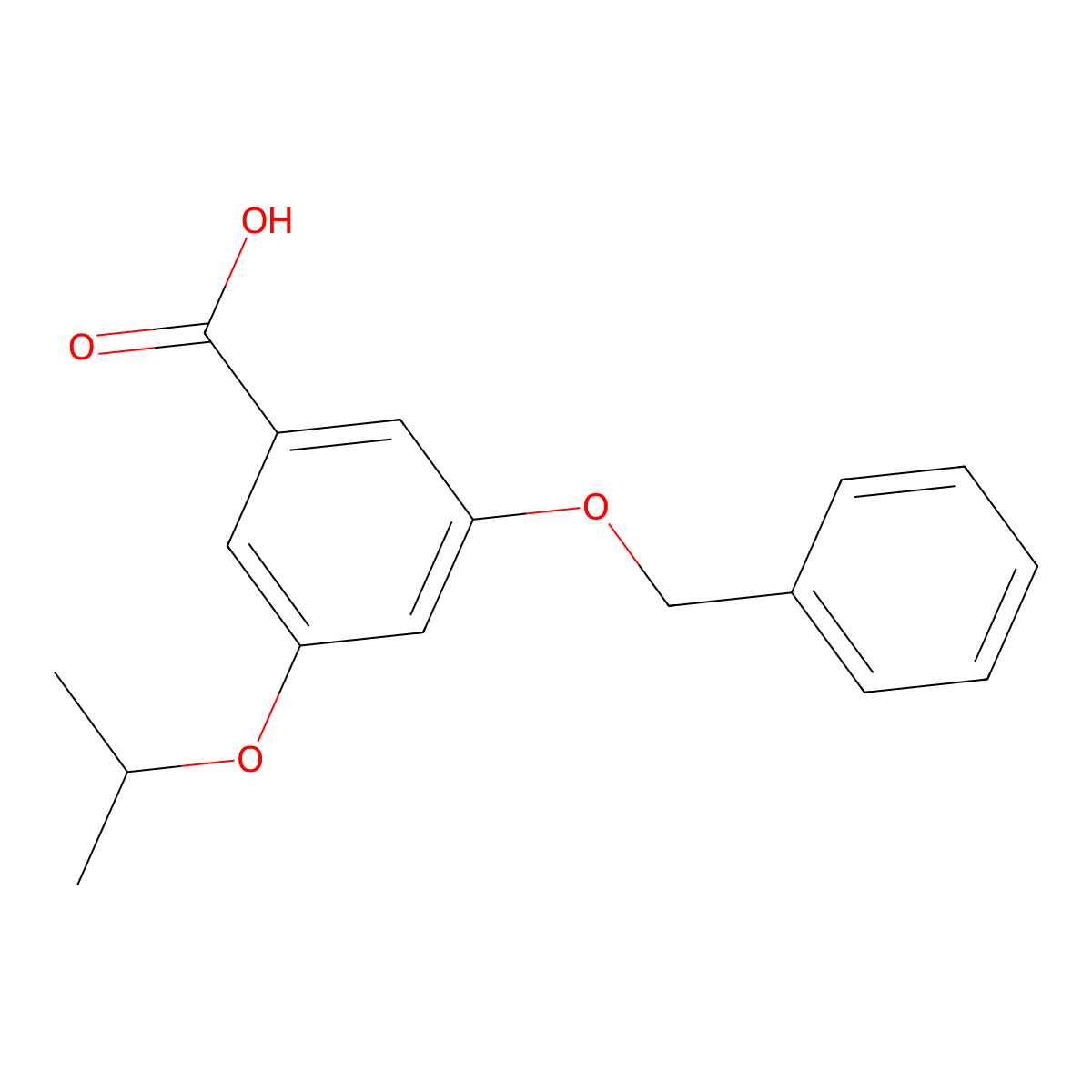 3-Benzyloxy-5-isopropoxybenzoic acid molecular structure, CAS 852520-53-7
