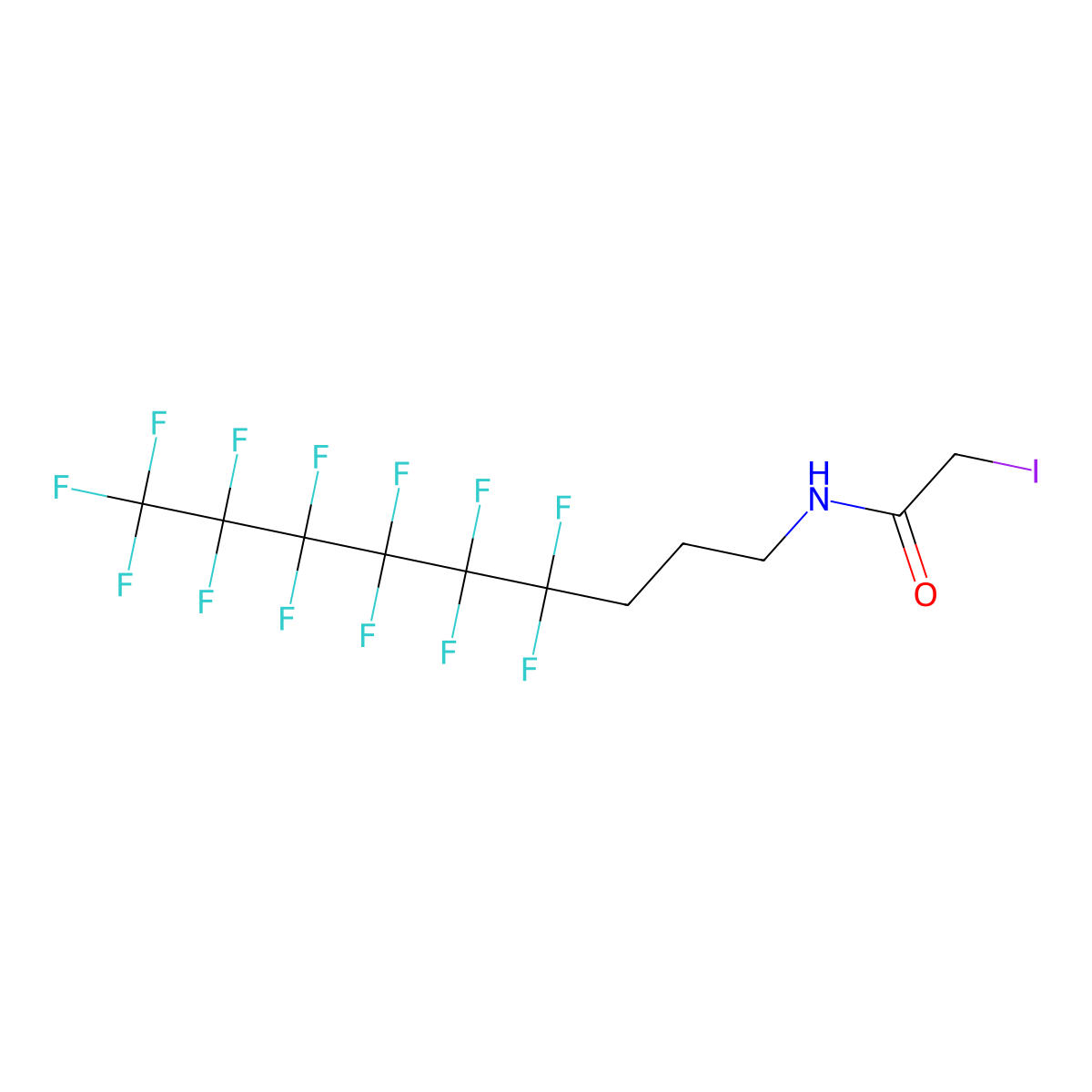 N-(4,4,5,5,6,6,7,7,8,8,9,9,9-Tridecafluorononyl)iodoacetamide molecular structure, CAS 852527-50-5