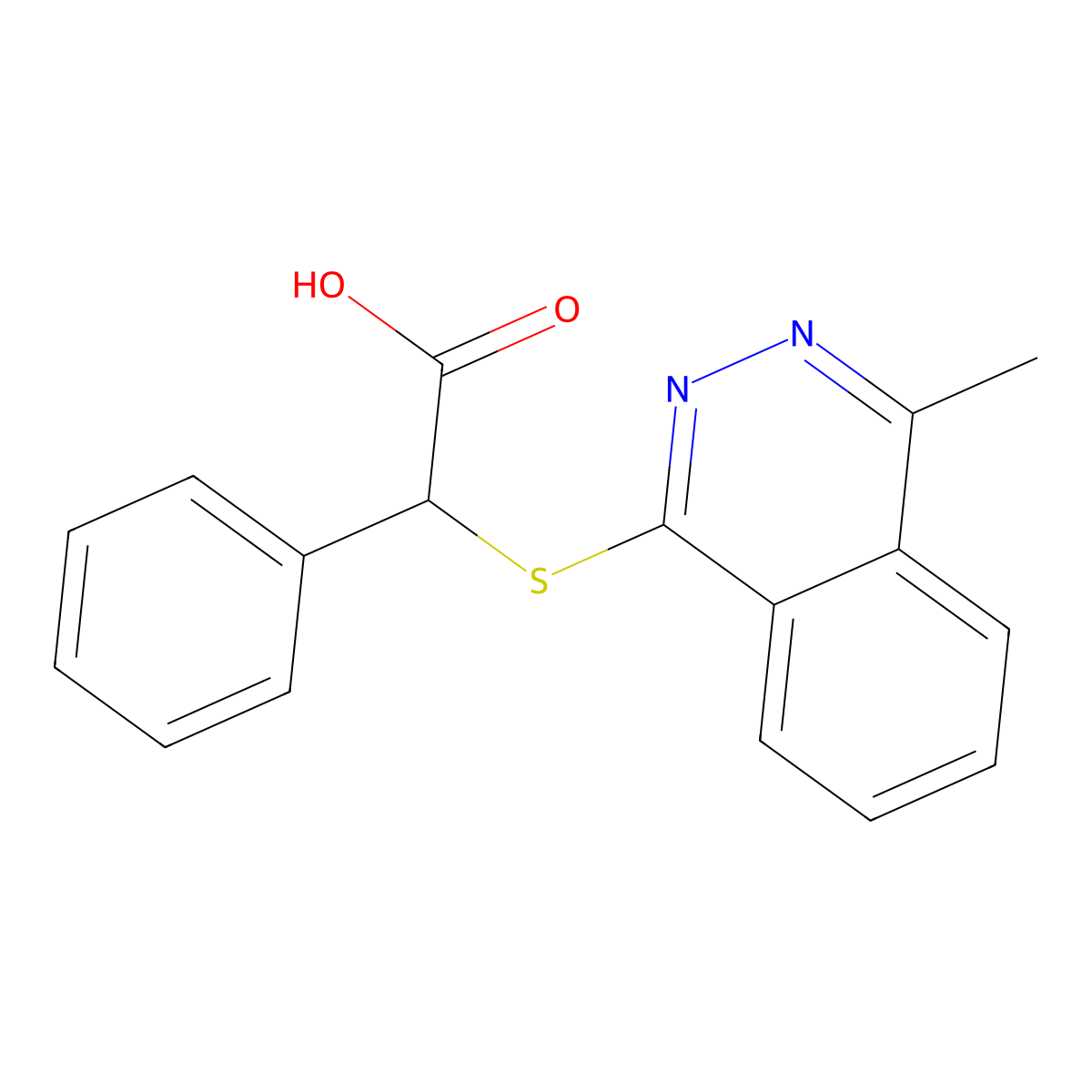 [(4-Methylphthalazin-1-yl)sulfanyl](phenyl)acetic acid molecular structure, CAS 852537-87-2