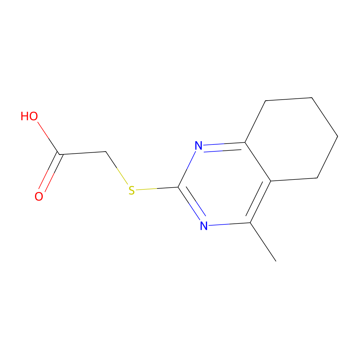 2-[(4-methyl-5,6,7,8-tetrahydroquinazolin-2-yl)sulfanyl]acetic Acid molecular structure, CAS 852537-88-3