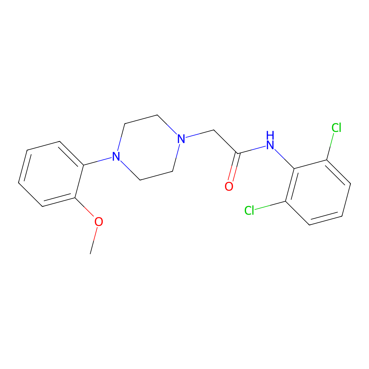 N-(2,6-dichlorophenyl)-2-[4-(2-methoxyphenyl)piperazin-1-yl]acetamide molecular structure, CAS 852538-44-4