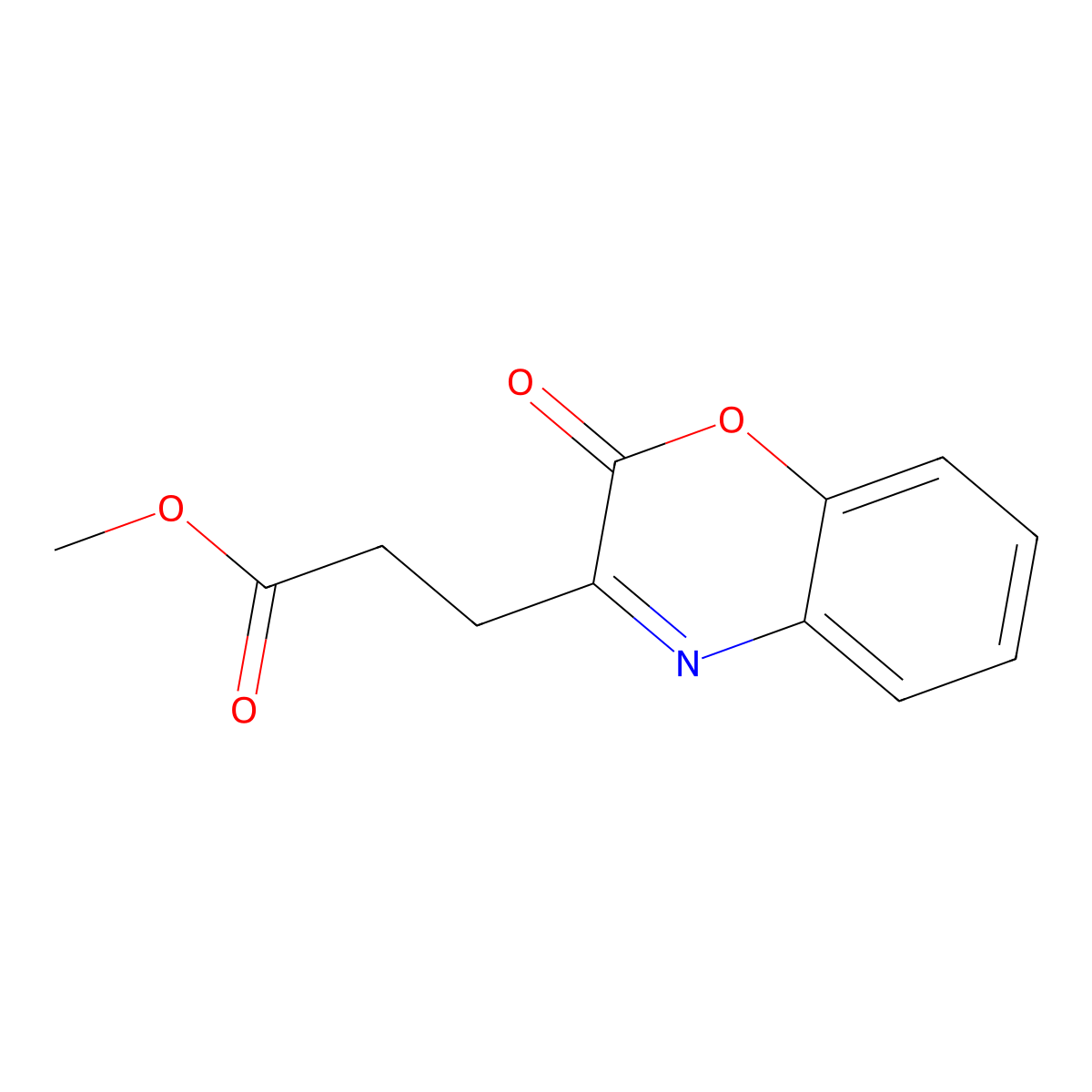 methyl 3-(2-oxo-2H-1,4-benzoxazin-3-yl)propanoate molecular structure, CAS 852538-97-7