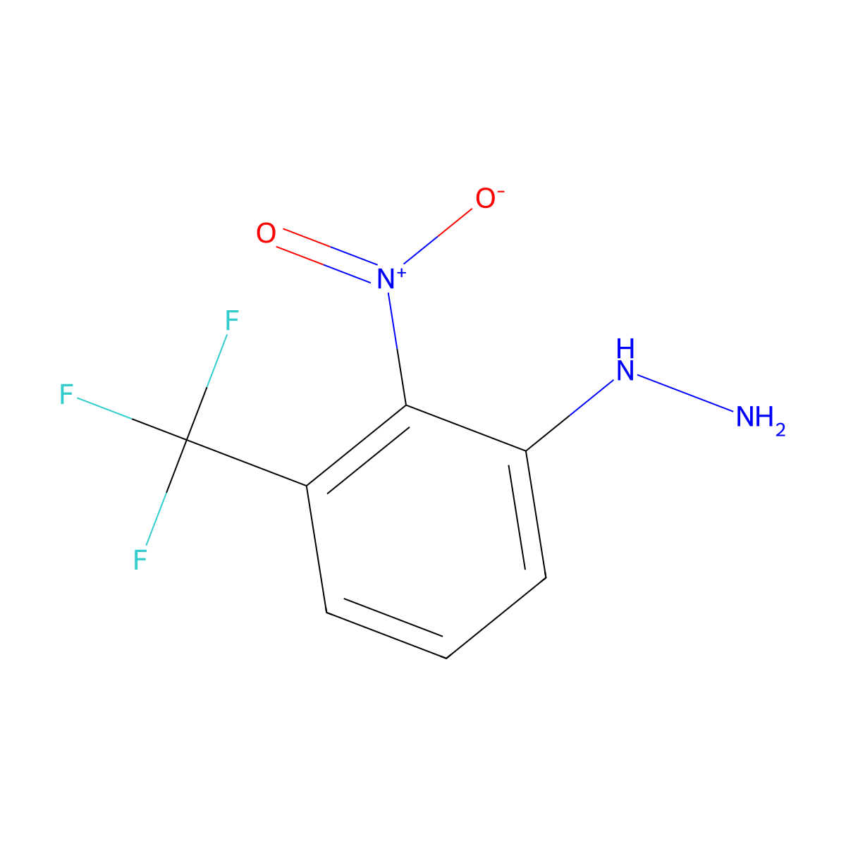 2-Nitro-3-(trifluoromethyl)phenylhydrazine molecular structure, CAS 852540-34-2