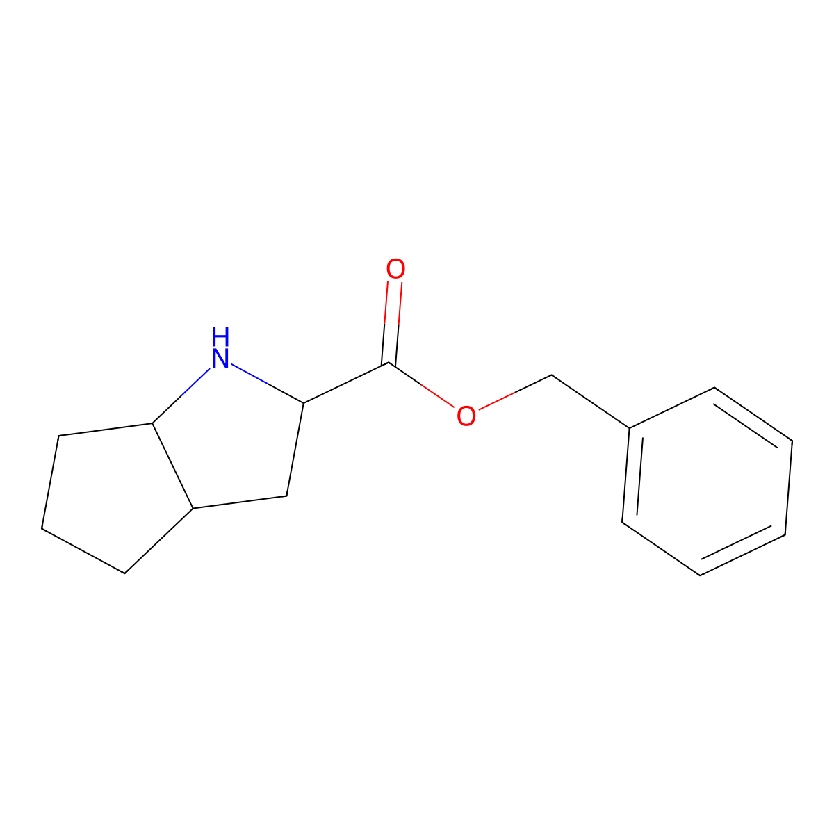 Benzyl octahydrocyclopenta[b]pyrrole-2-carboxylate molecular structure, CAS 852547-04-7