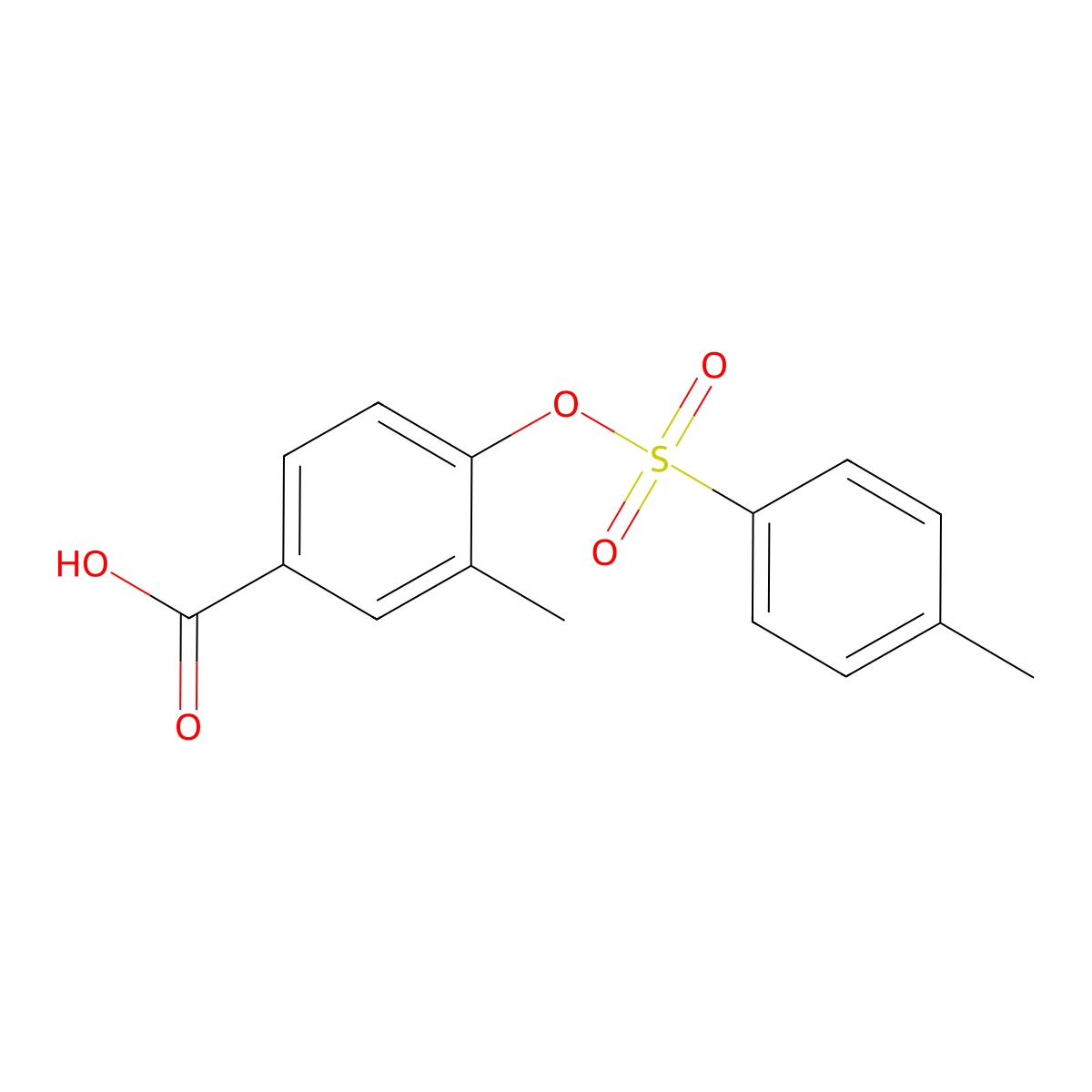 3-Methyl-4-[(4-methylbenzenesulfonyl)oxy]benzoic acid molecular structure, CAS 85257-87-0