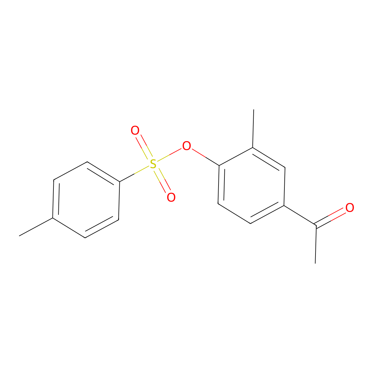 4-Acetyl-2-methylphenyl 4-methylbenzene-1-sulfonate molecular structure, CAS 85257-88-1
