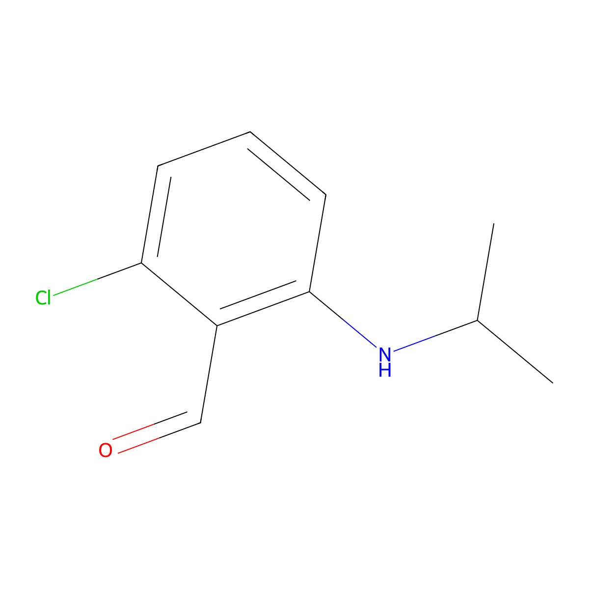 2-Chloro-6-(isopropylamino)benzaldehyde molecular structure, CAS 852571-94-9