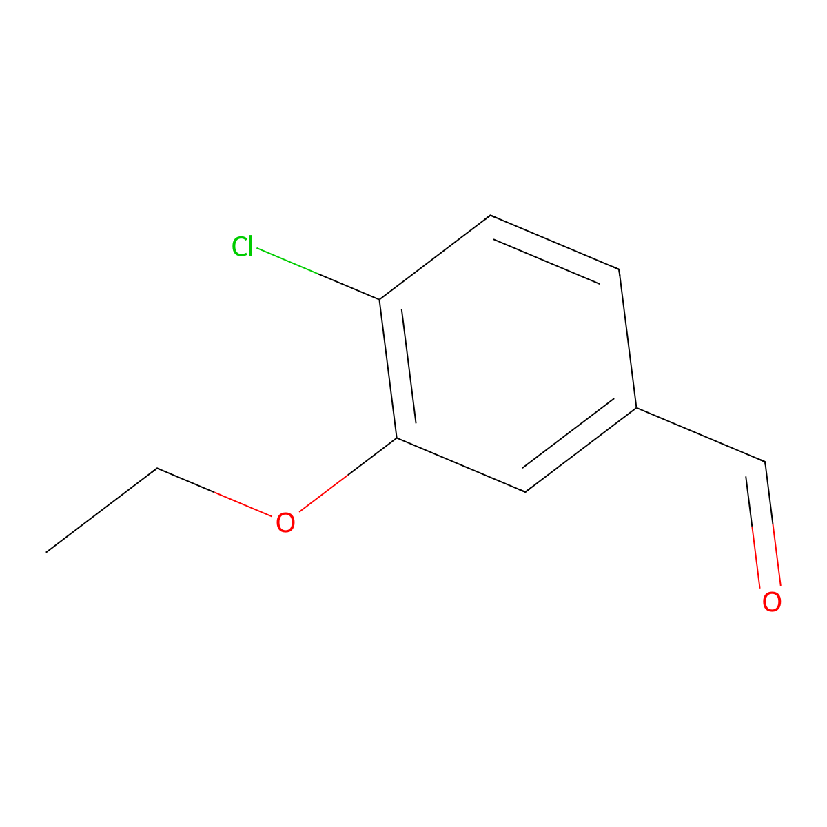 4-Chloro-3-ethoxybenzaldehyde molecular structure, CAS 85259-46-7