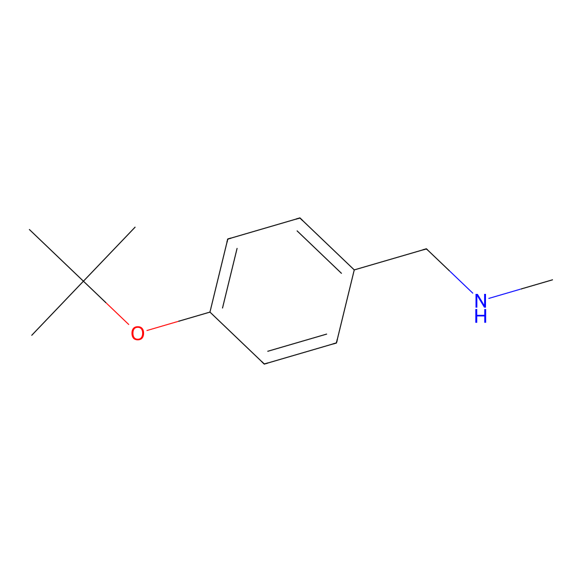 N-methyl-1-[4-[(2-methylpropan-2-yl)oxy]phenyl]methanamine molecular structure, CAS 85259-55-8