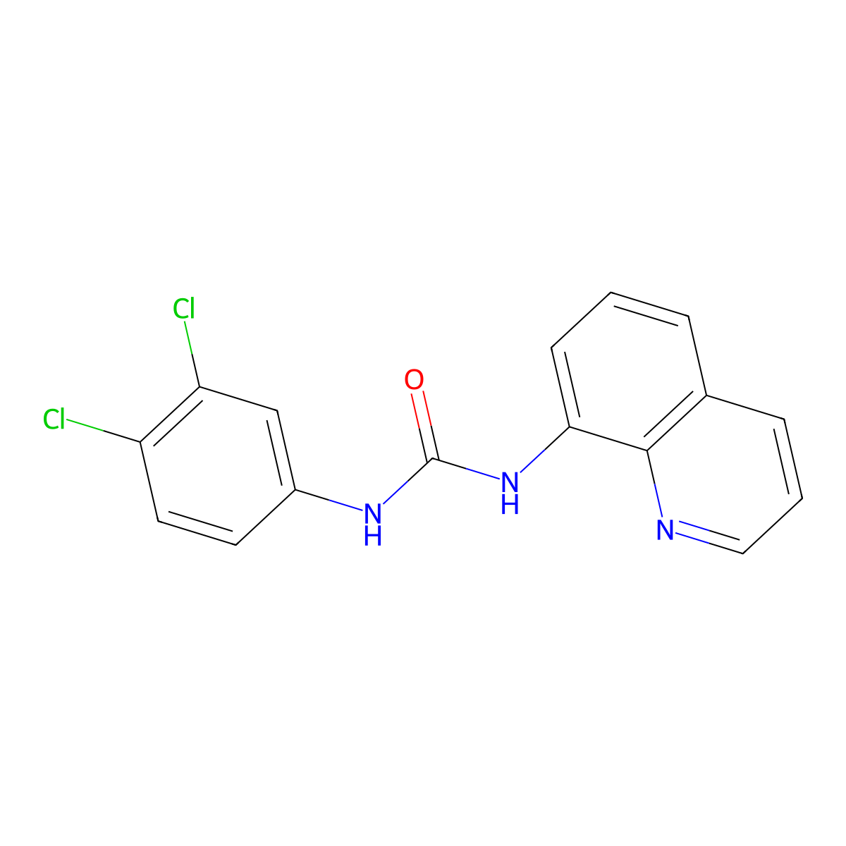 1-(3,4-Dichlorophenyl)-3-quinolin-8-ylurea molecular structure, CAS 85260-98-6