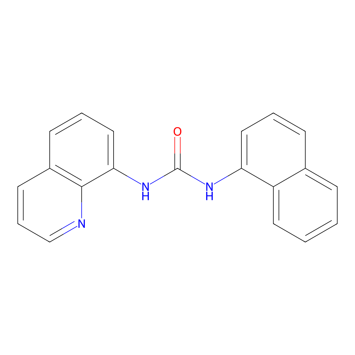 1-Naphthalen-1-yl-3-quinolin-8-ylurea molecular structure, CAS 85260-99-7