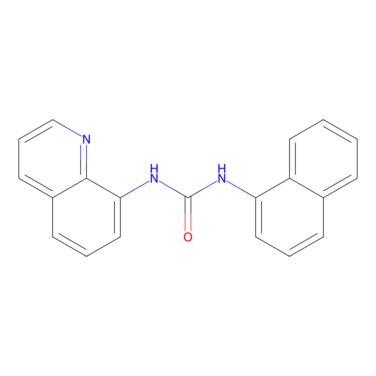 1-Naphthalen-1-yl-3-quinolin-8-ylurea molecular structure, CAS 85260-99-7