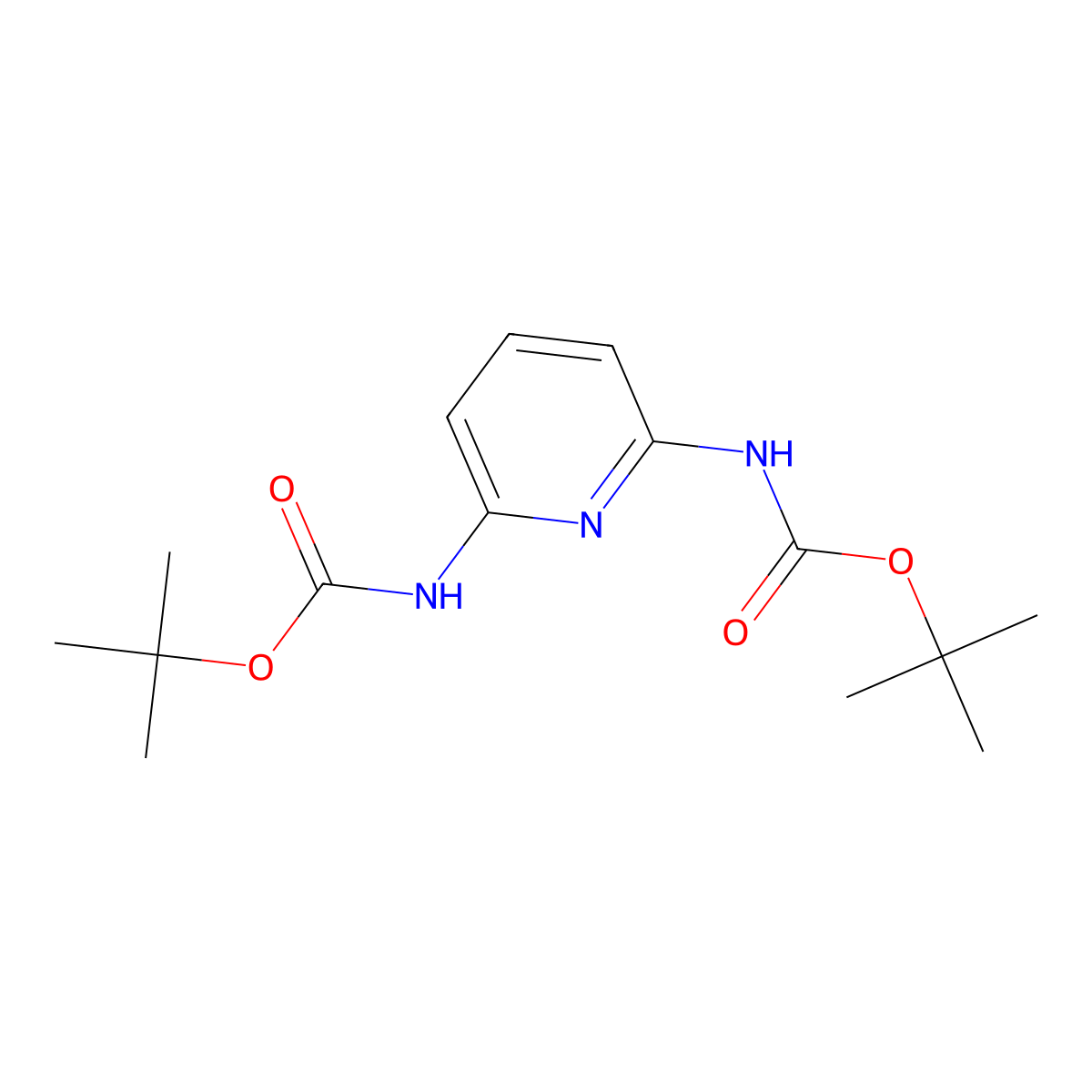 2,6-Di-(boc-amino)pyridine molecular structure, CAS 852617-12-0