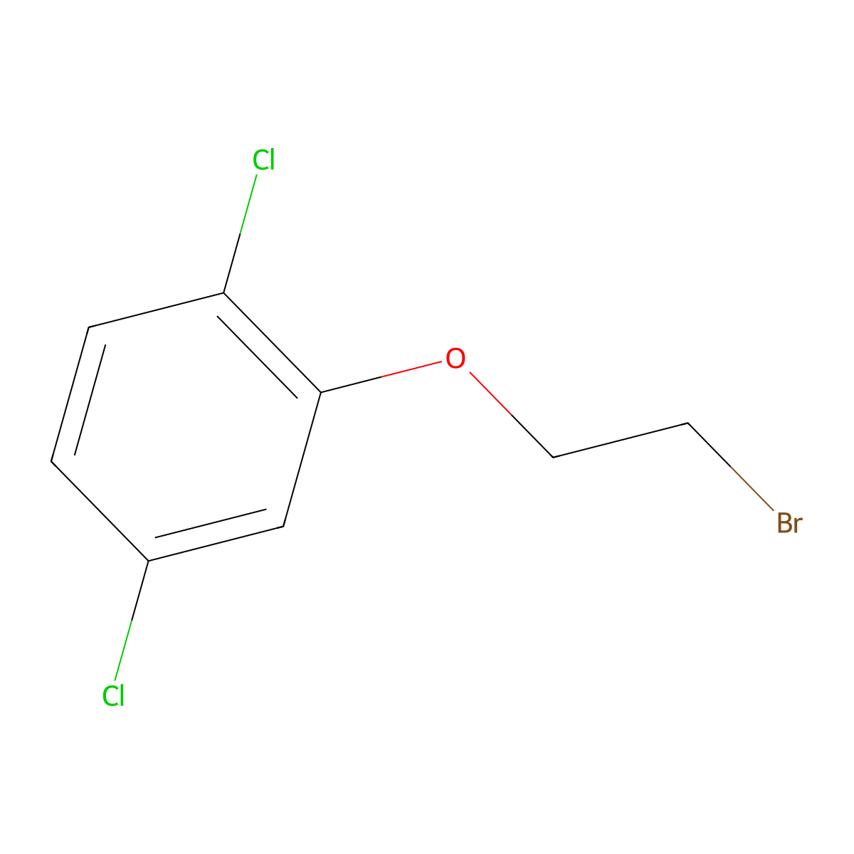 2-(2-Bromoethoxy)-1,4-dichlorobenzene molecular structure, CAS 85262-50-6