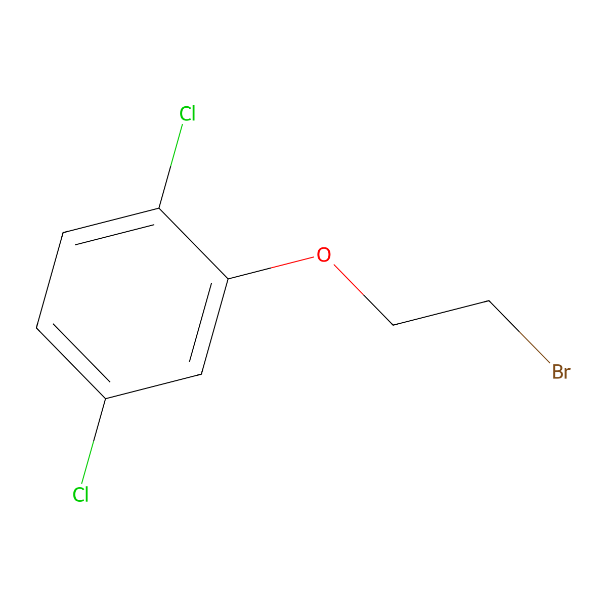 2-(2-Bromoethoxy)-1,4-dichlorobenzene molecular structure, CAS 85262-50-6