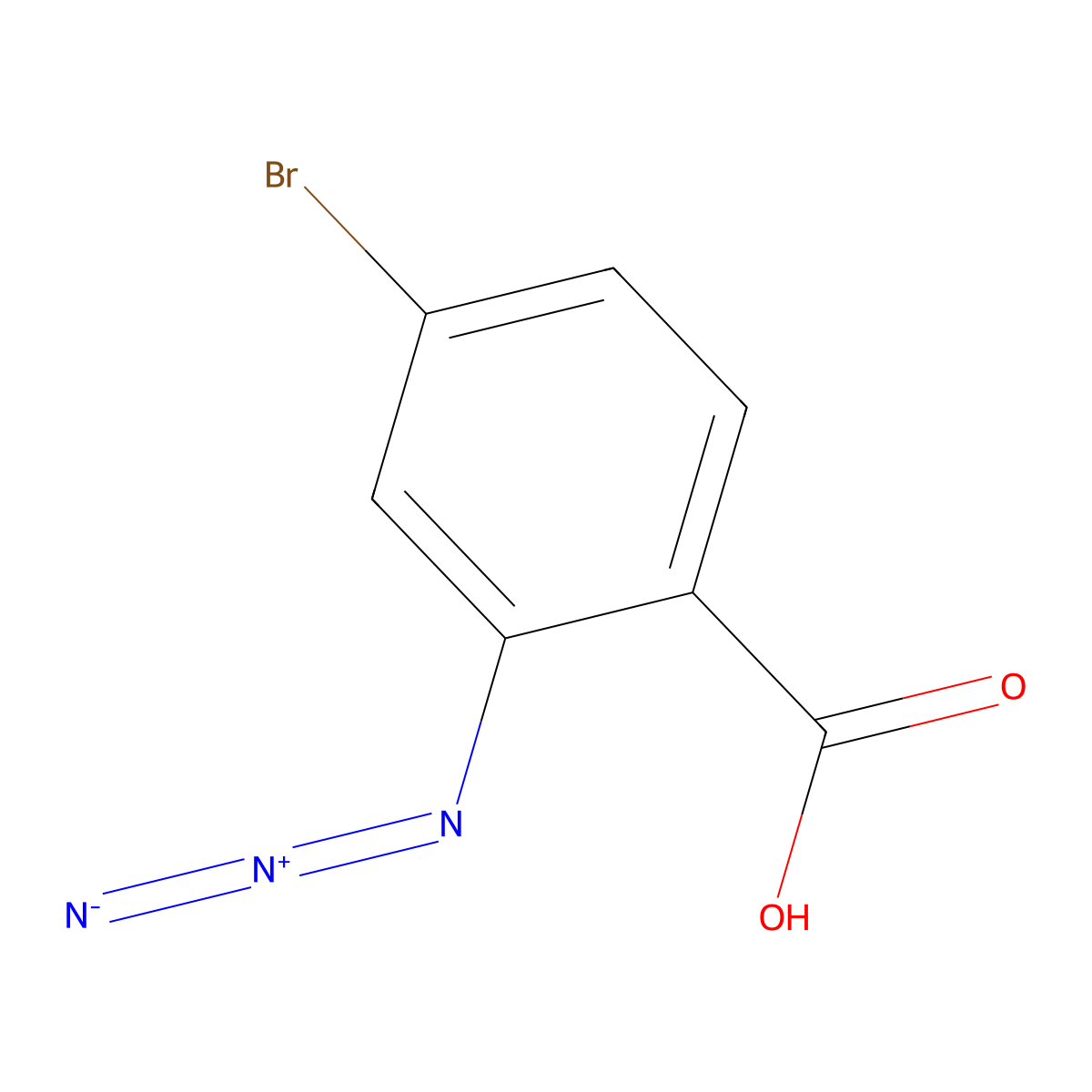 2-Azido-4-bromobenzoic acid molecular structure, CAS 852620-79-2