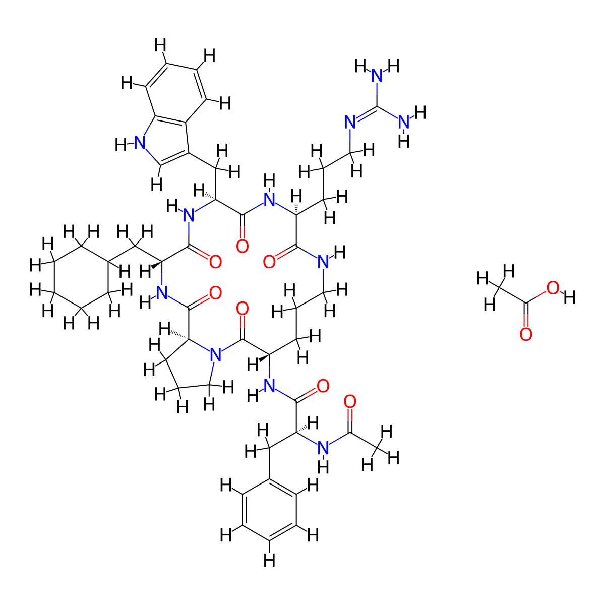 PMX 53 acetate molecular structure, CAS 852629-88-0