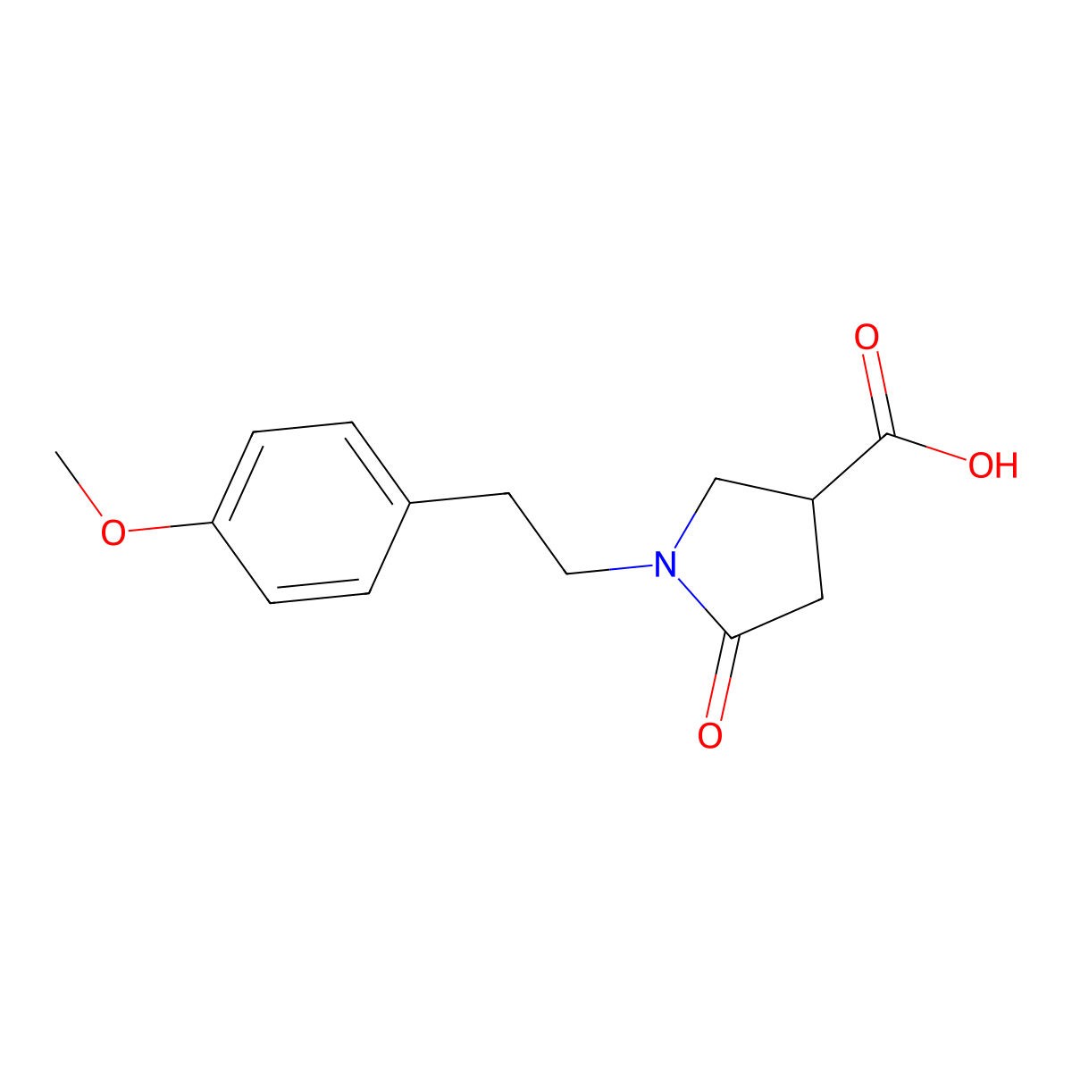 1-[2-(4-Methoxyphenyl)ethyl]-5-oxopyrrolidine-3-carboxylic acid molecular structure, CAS 85263-81-6