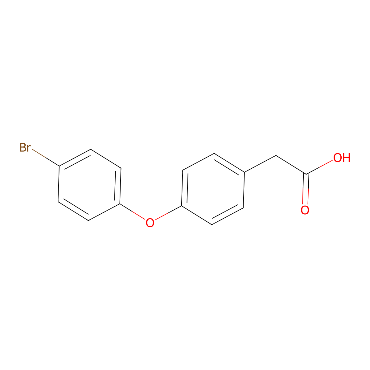 2-(4-(4-Bromophenoxy)phenyl)acetic acid molecular structure, CAS 852631-08-4