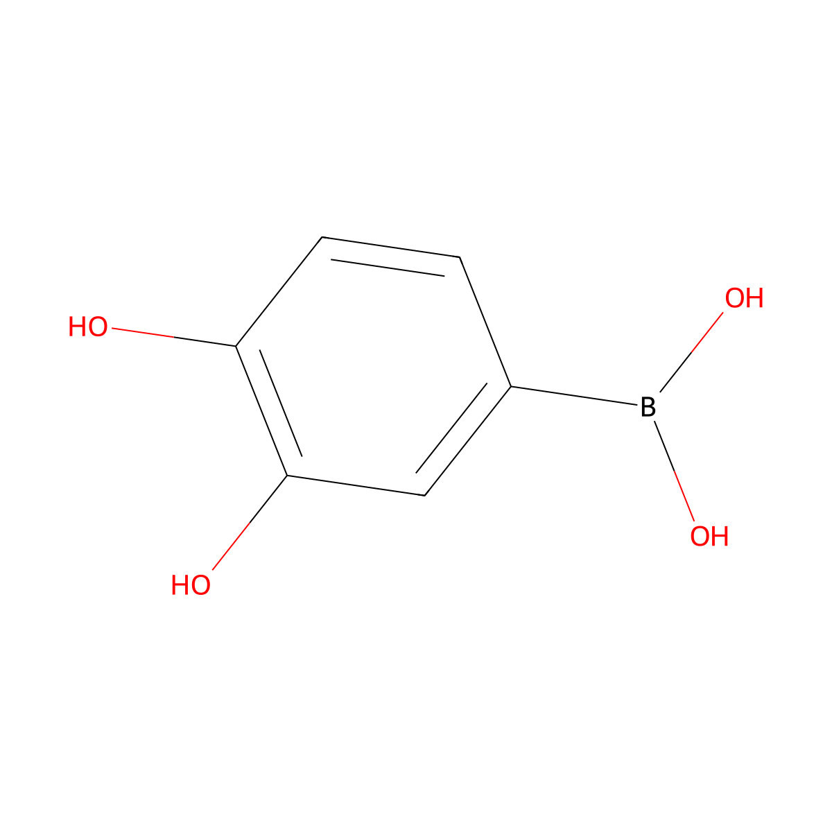 (3,4-Dihydroxyphenyl)boronic acid molecular structure, CAS 852631-64-2