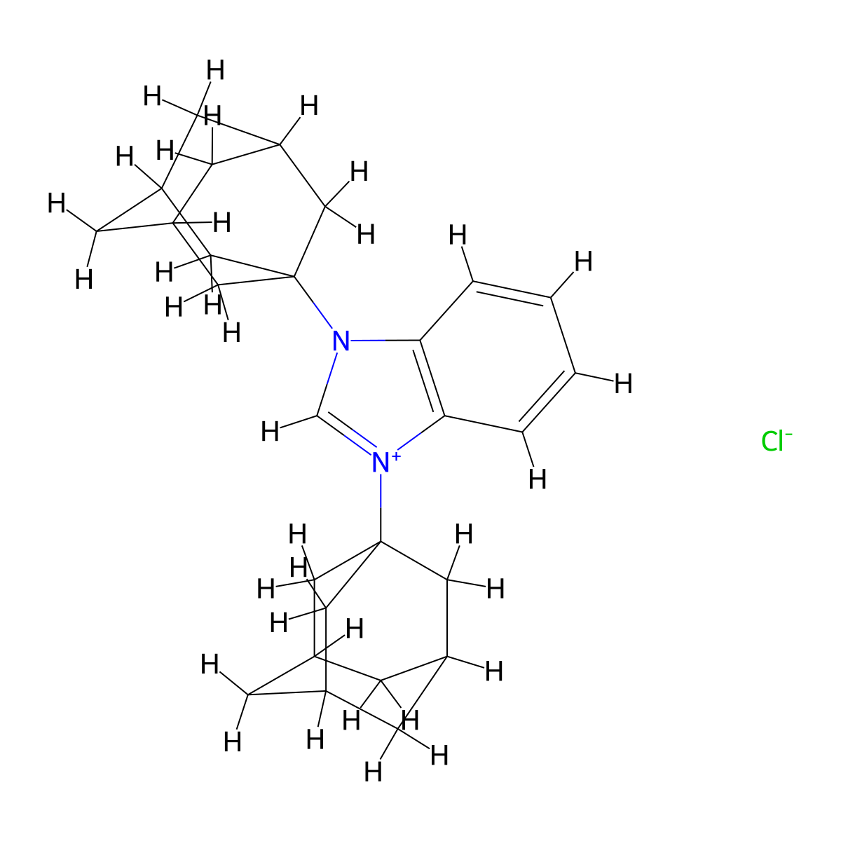 1,3-Di(adamantan-1-yl)-1H-benzo[d]imidazol-3-ium chloride , 1,3-Bis(1-adamantyl)-benzimidazolium chloride molecular structure, CAS 852634-41-4