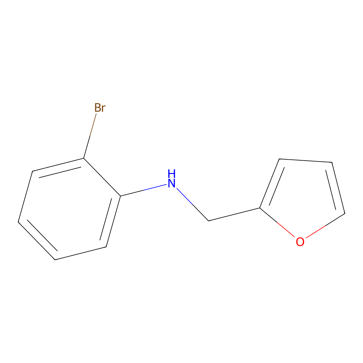 2-bromo-N-(furan-2-ylmethyl)aniline molecular structure, CAS 852635-03-1