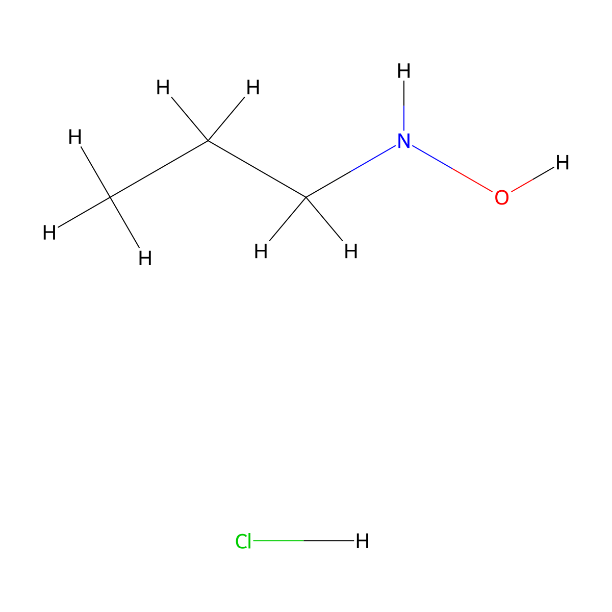N-propylhydroxylamine hydrochloride molecular structure, CAS 85264-32-0