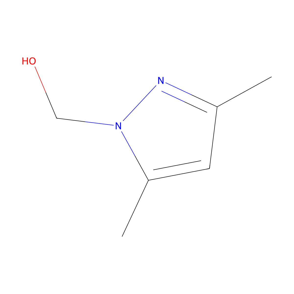 3,5-Dimethylpyrazol-1-methanol molecular structure, CAS 85264-33-1