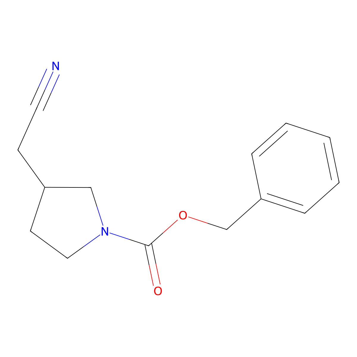 Benzyl 3-(cyanomethyl)pyrrolidine-1-carboxylate molecular structure, CAS 852655-87-9