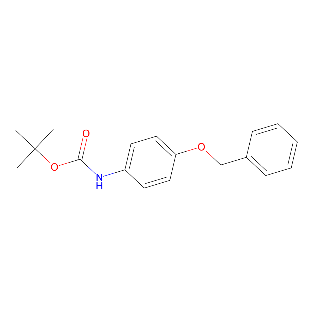 Tert-butyl N-[4-(benzyloxy)phenyl]carbamate molecular structure, CAS 852668-28-1