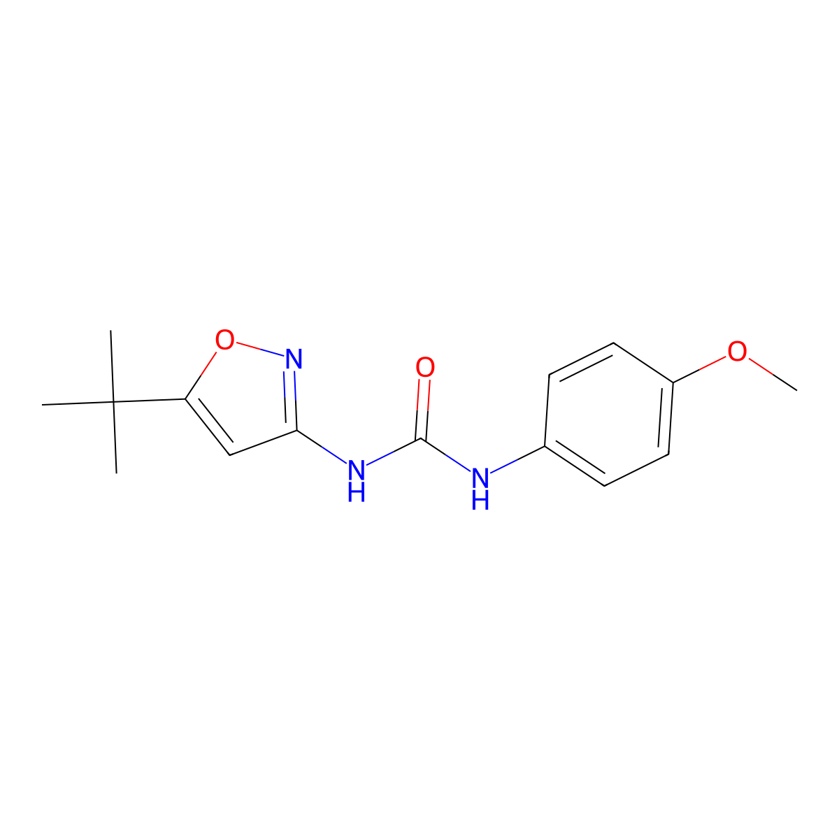 1-(5-(tert-Butyl)isoxazol-3-yl)-3-(4-methoxyphenyl)urea molecular structure, CAS 852670-26-9