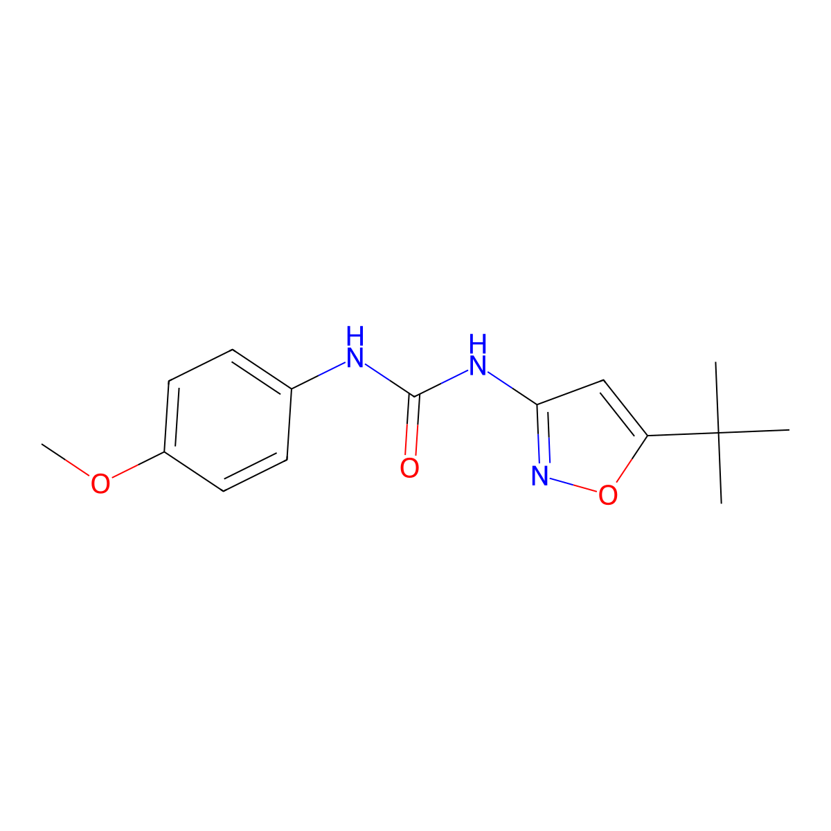 1-(5-(tert-Butyl)isoxazol-3-yl)-3-(4-methoxyphenyl)urea molecular structure, CAS 852670-26-9