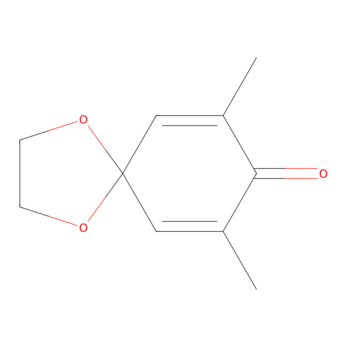 7,9-Dimethyl-1,4-dioxaspiro[4.5]deca-6,9-dien-8-one molecular structure, CAS 85268-20-8