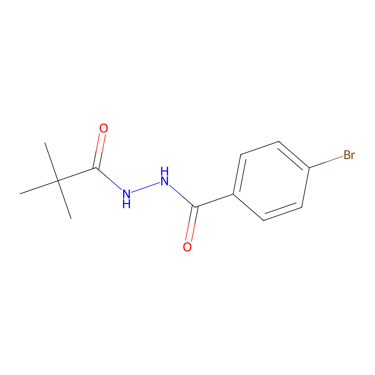 4-bromo-N'-(2,2-dimethylpropanoyl)benzohydrazide molecular structure, CAS 852680-75-2