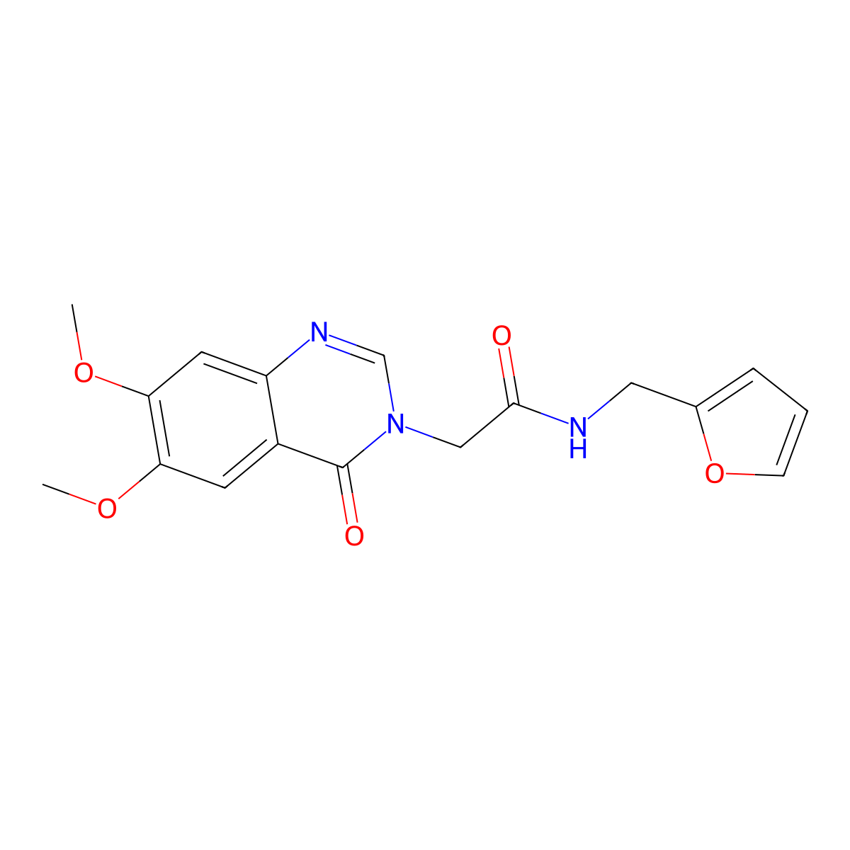 2-(6,7-dimethoxy-4-oxoquinazolin-3(4H)-yl)-N-(furan-2-ylmethyl)acetamide molecular structure, CAS 852688-29-0