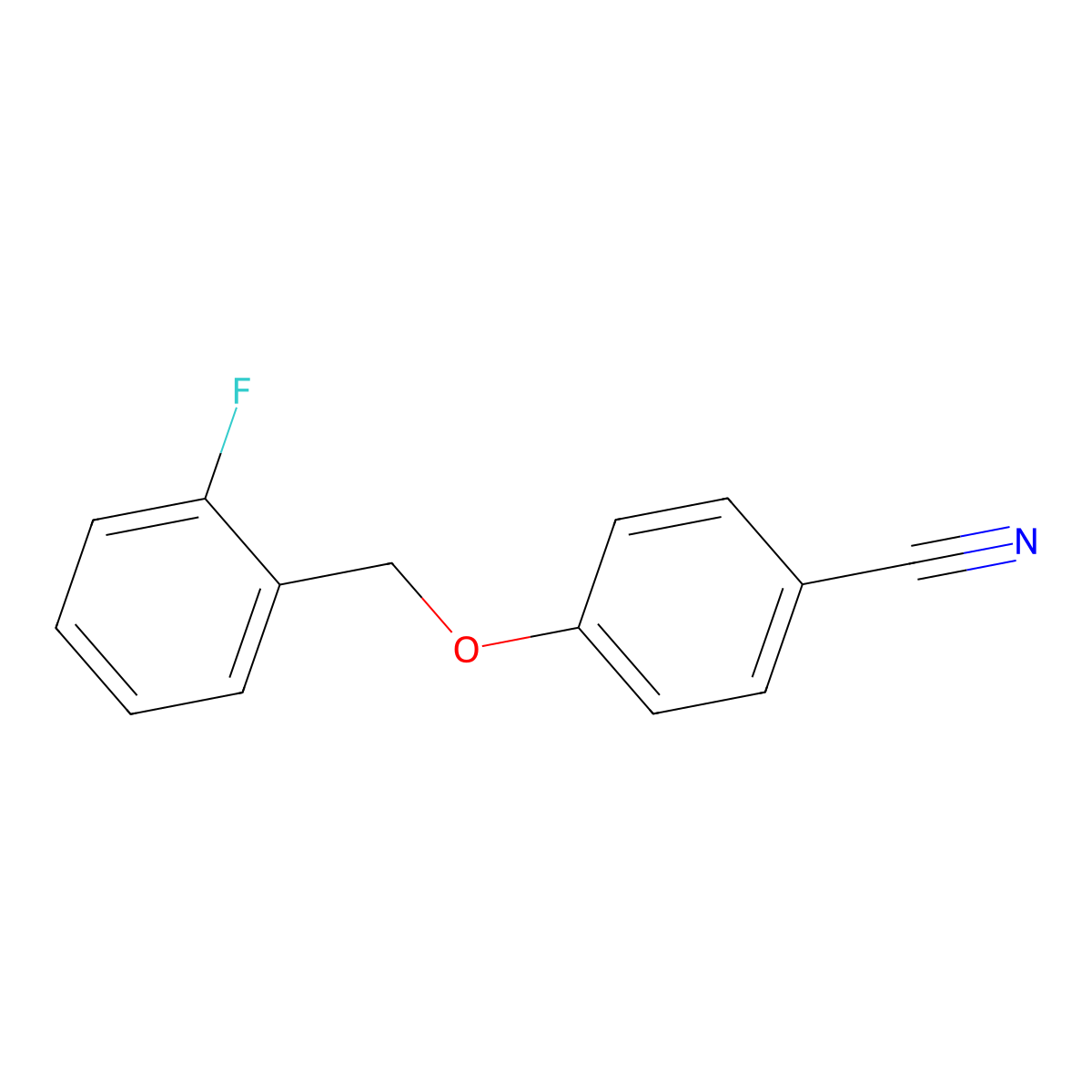 4-[(2-Fluorobenzyl)oxy]benzenecarbonitrile molecular structure, CAS 852690-97-2