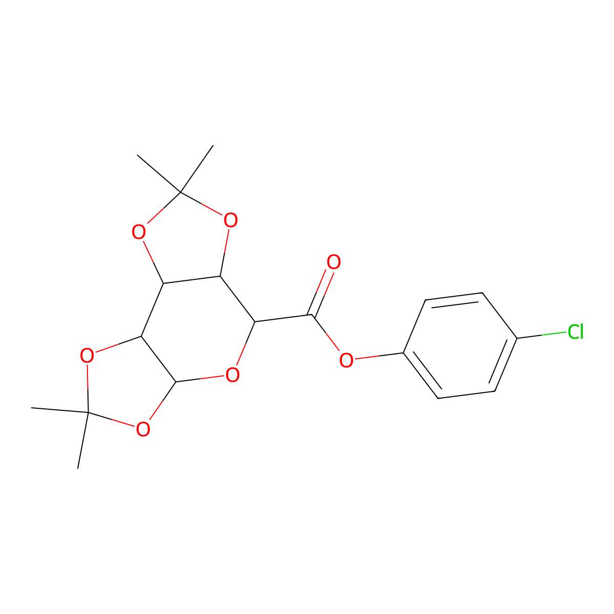 4-Chlorophenyl 4,4,11,11-tetramethyl-3,5,7,10,12-pentaoxatricyclo[7.3.0.0^{2,6}]dodecane-8-carboxylate molecular structure, CAS 852691-33-9