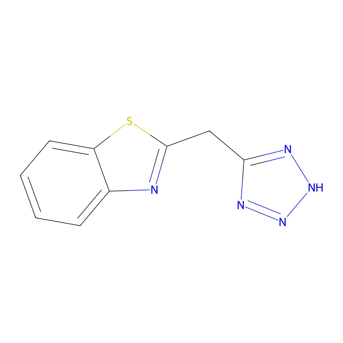 2-(2H-tetrazol-5-ylmethyl)-1,3-benzothiazole molecular structure, CAS 852694-88-3