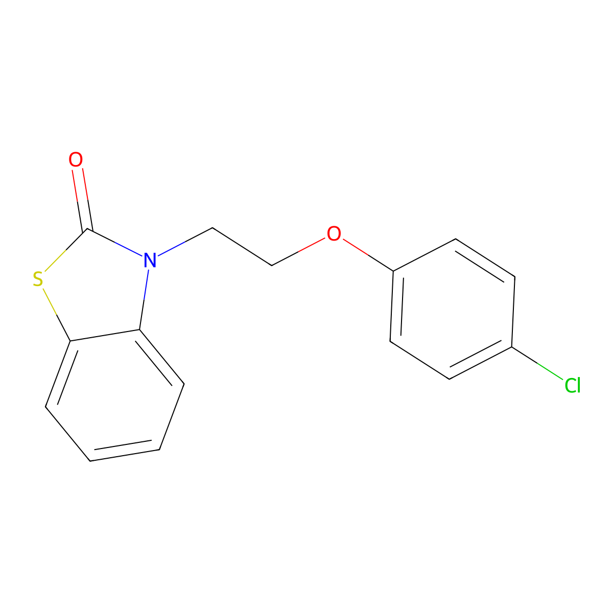 3-[2-(4-chlorophenoxy)ethyl]-1,3-benzothiazol-2(3H)-one molecular structure, CAS 852698-34-1
