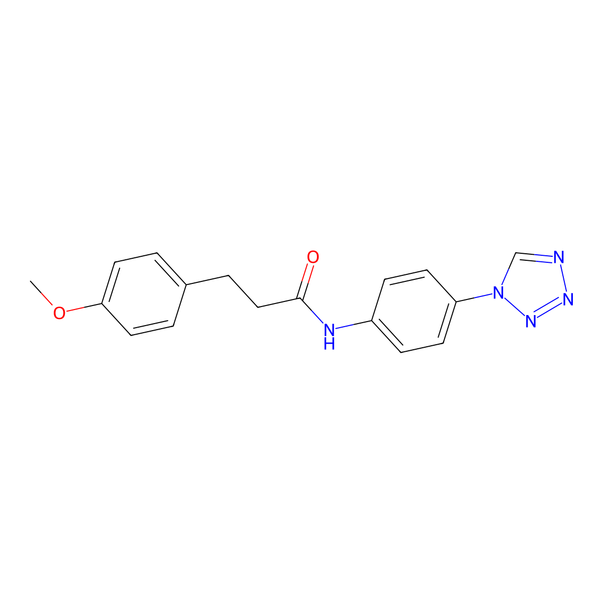 3-(4-methoxyphenyl)-N-[4-(1H-tetrazol-1-yl)phenyl]propanamide molecular structure, CAS 852703-42-5