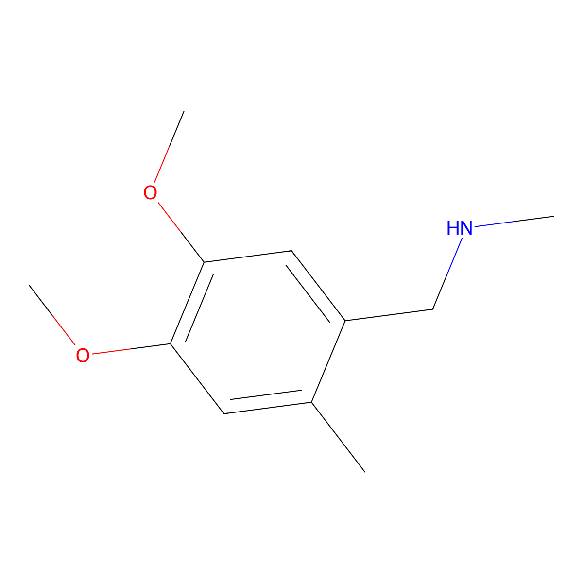 N-(4,5-dimethoxy-2-methylbenzyl)-N-methylamine molecular structure, CAS 852706-05-9
