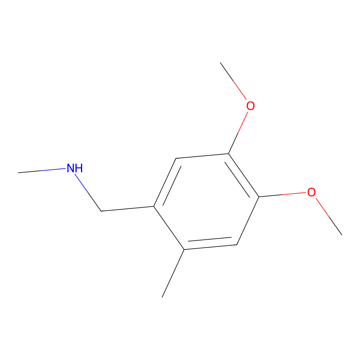 N-(4,5-dimethoxy-2-methylbenzyl)-N-methylamine molecular structure, CAS 852706-05-9