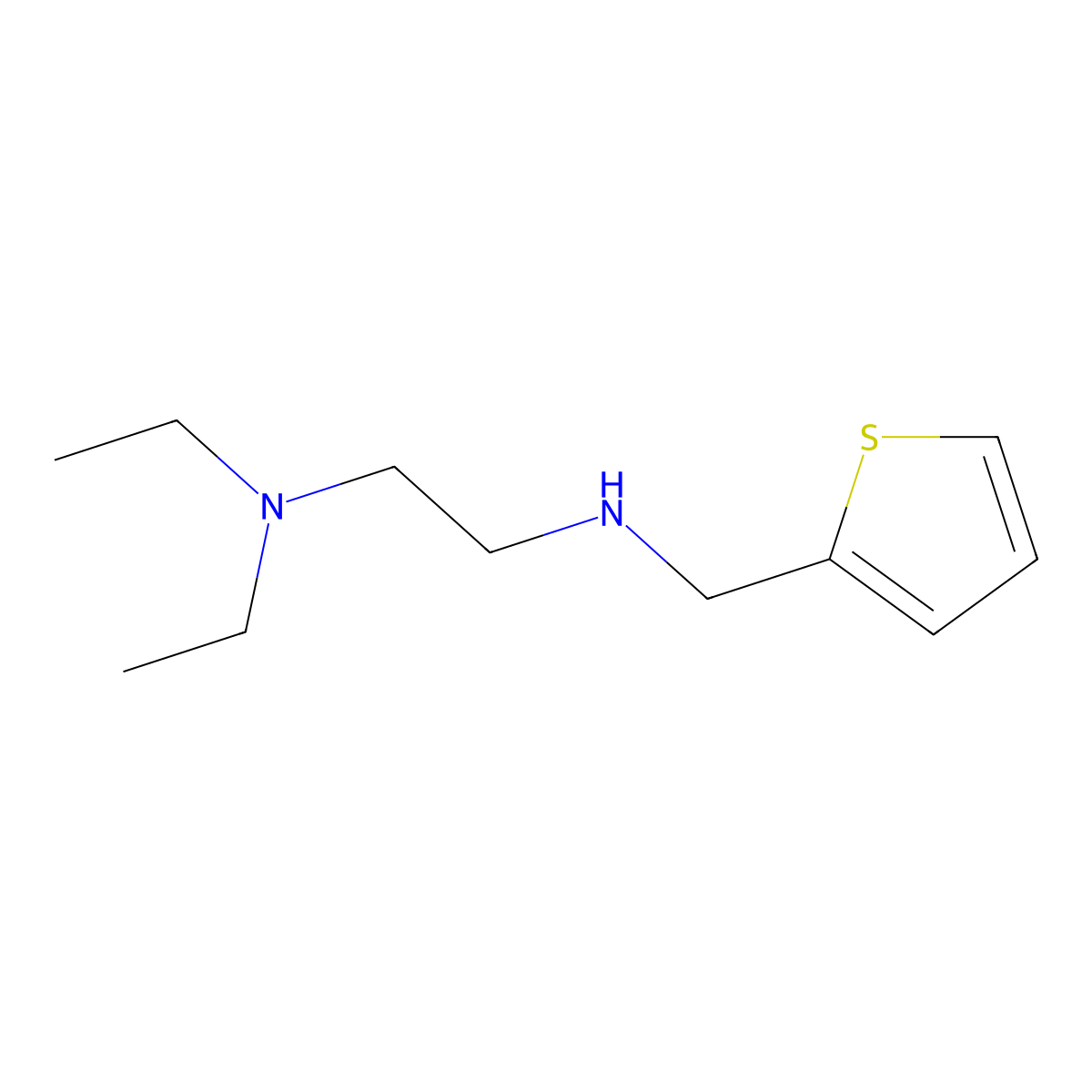 N,N-diethyl-N'-(thien-2-ylmethyl)ethane-1,2-diamine molecular structure, CAS 852706-07-1